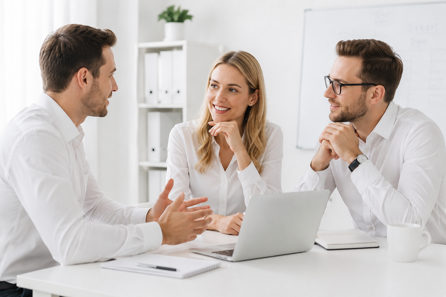 discussion en affaires